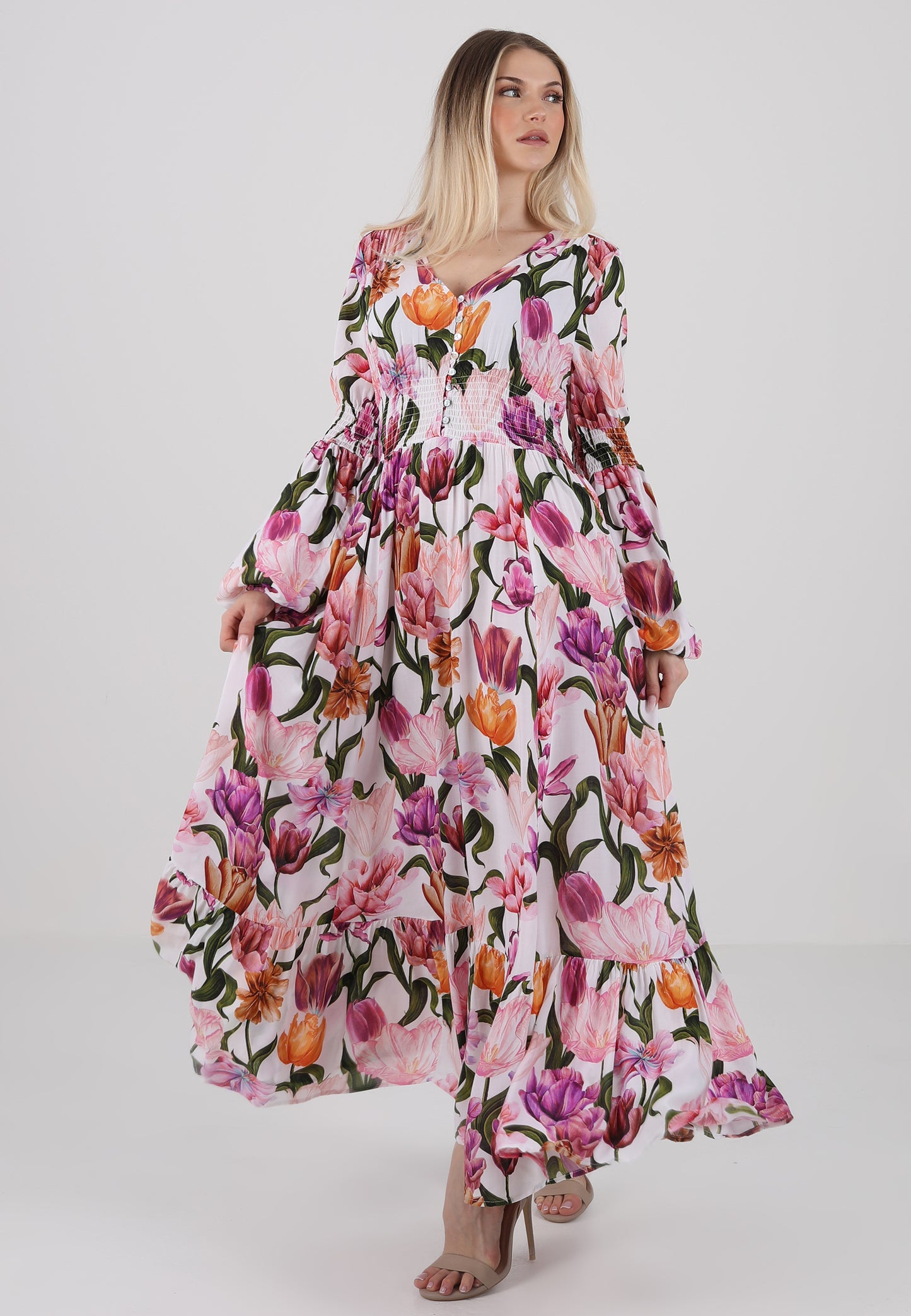 "Floral-Dream Maxikleid aus Viskose"