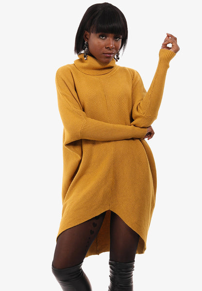 Longpullover „Made in Italy – Oversize-Strickpullover mit Rollkragen“