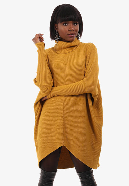 Longpullover „Made in Italy – Oversize-Strickpullover mit Rollkragen“