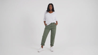 Jogger Pants Casual & Business mit elastischem Bund One Size 34-40