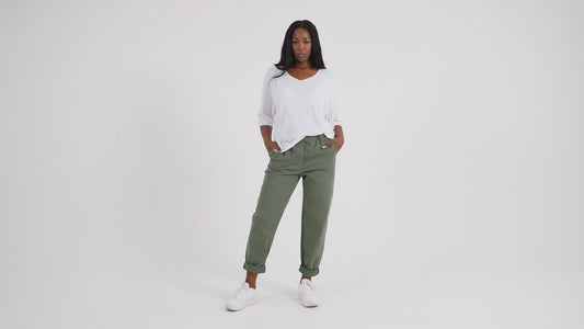 Jogger Pants Casual & Business mit elastischem Bund One Size 34-40