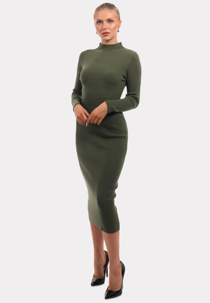 Strickkleid mit Stehkragen KNIT DRESS
